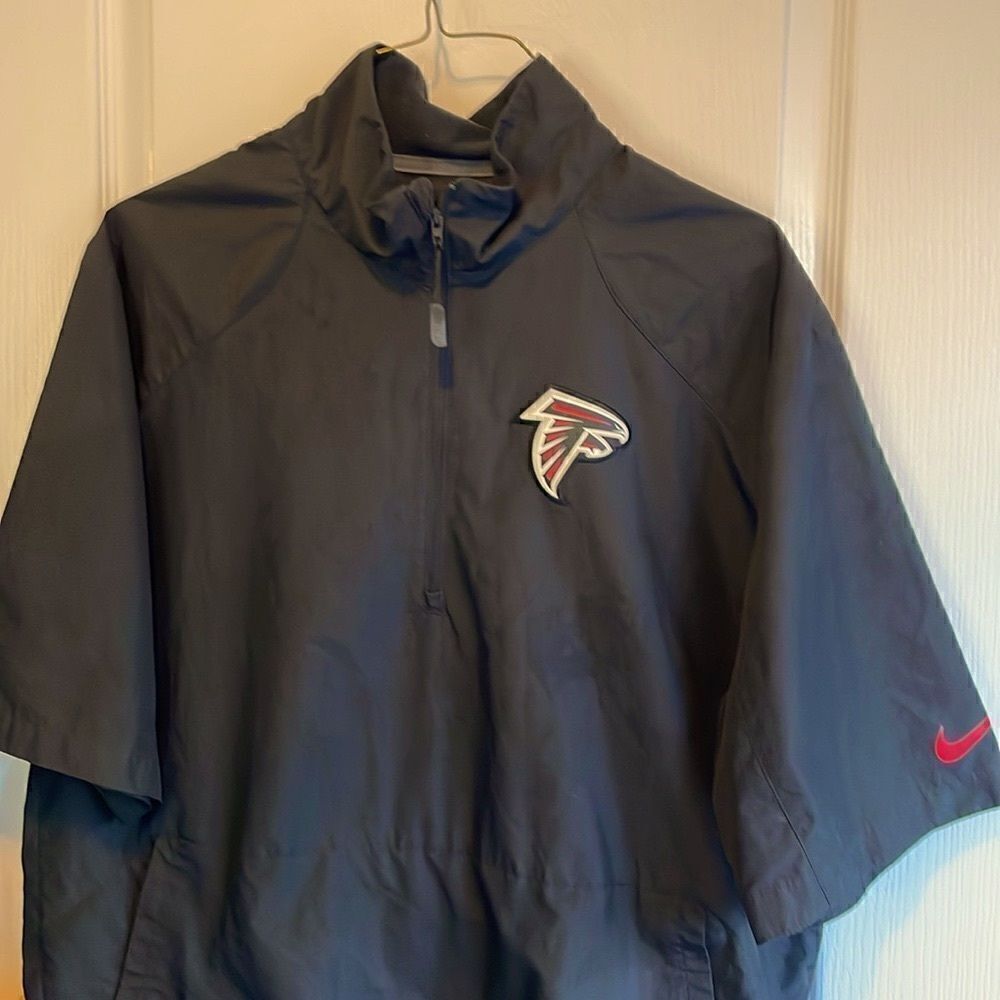 Atlanta Falcons Men’s Nike NFL Quarter Zip Short Sleeve On Field Pullover - M